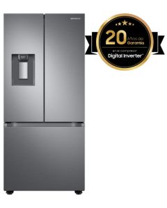 REFRIGERADORA SAMSUNG RF22A4220S9/AP 22PC 3 PUERTAS CON DISPENSADOR PLATINUM