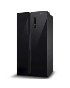 REFRIGERADORA NISATO 17PC NRF-715GSMH SXS INVERTER VIDRIO NEGRO
