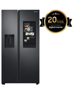 REFRIGERADORA SAMSUNG RS27T5561B1 27PC SXS F.HUB CON DISPENSADOR NEGRO INV.