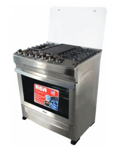 ESTUFA A GAS RCA 30" RCCR7641 PARRILLA DE ACERO QUEMADOR BRONCE ACERO