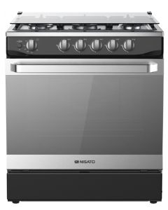 ESTUFA A GAS NISATO 30" NEP-7735AFNDM AIR FRYER CONVECCION 5 QUEMADORES ROST NEGRA