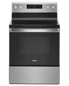 ESTUFA ELECTRICA WHIRLPOOL 30" WFE525S0JS VITRO 5 QUEMADORES SIVER/BLACK