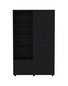 ROPERO HOME CLW 10342 2 PUERTAS 2 GAVETAS 4 NIVELES WENGUE