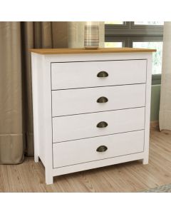 GAVETERO 9101BF TOPAZIO 4 GAVETAS BLANCO/FREIJO