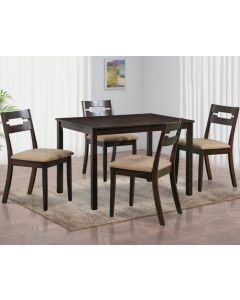 COMEDOR 4 PUESTOS HAZEL ESPRESSO