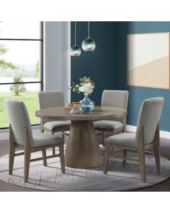 COMEDOR 4 PUESTOS PORTLAND ROUND D-1710-6-DTT/DTB/SC1 CHOCOLATE/GRIS