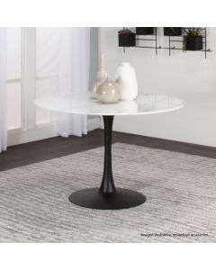 MESA REDONDA PARA COMEDOR DS-ND709-51/45/47 TARGA-RD VIDRIO 12MM BLANCO