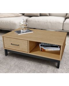 MESA DE CENTRO MADRI 1940RP 1 GAVETA + 1 NICHO ROBLE/BLACK