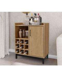 GABINETE PARA VINOS MADRI 1947RP 1 PUERTA + NICHOS ROBLE/BLACK