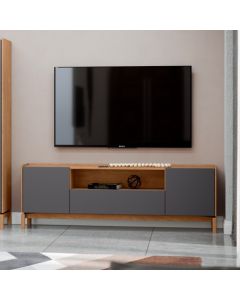 MUEBLE PARA TV 2154VZ BARCELONA 2 PUERTAS 1 GAVETA OAK/FERROLACK