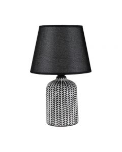 LAMPARA DE MESA 604-05407 12" NEGRO/BLANCO