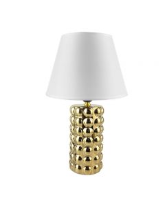 LAMPARA DE MESA 604-04947 40CM BLANC./DORADO
