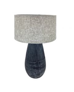 LAMPARA DE MESA 604-01220 43CM GRIS/AZL