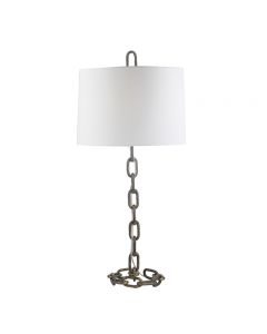 LAMPARA DE MESA 796-ASDEC288-004 38X84X38CM DORADO/CREMA
