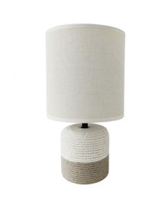 LAMPARA DE MESA 604-02146 31CM BLANCO/ CHOCOLATE