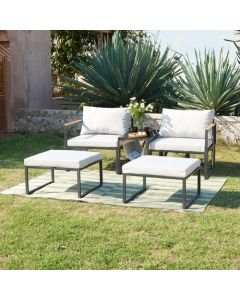 JUEGO DE TERRAZA 854-MA211360GC 3 PIEZAS GRIS/NEGRO