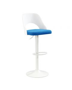 SILLA PARA BAR 851-MA620174BT BLANCO/TURQUESA