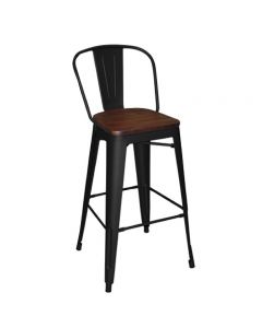 SILLA PARA BAR ALTA P1910-0025 NEGRO