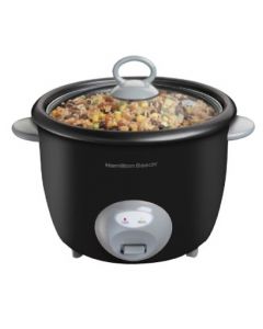 OLLA ARROCERA HB37542 10 TAZAS CON VAPORERA NEGRA
