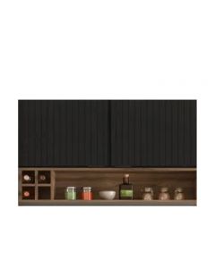 AEREO EXCLUSIVE 3500001807 120CM 2 PUERTA 1 NICHO NEGRO 120X69X30