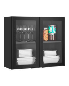 AEREO EXCLUSIVE 3500001782 80CM 2 PUERTA VIDRIO NEGRO 80X69X28
