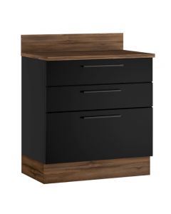 APARADOR EXCLUSIVE 3500001772 3 GAVETAS 80CM GRAFITO