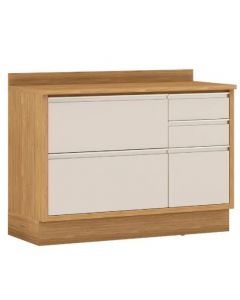 APARADOR LISBOA 6000001564 120CM 1 PUERTA 4 GAVETAS HORIZONTAL BLANCO 120X92X53