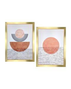 CUADRO DEC. 754-01936 40X60X2.2CM DORADO/NG/CHOCOLATE