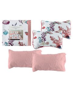 CONFORTER QUEEN/FULL 724-1422455 7 PIEZAS BLANCO CORAL
