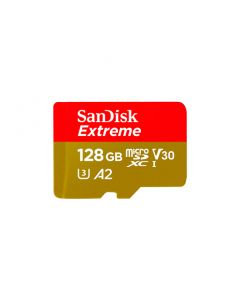 MEMORIA 128GB SANDISK EXTREME MICROSDXC W/SD (CH128SDK05) C10,U3,V30 160MB/S