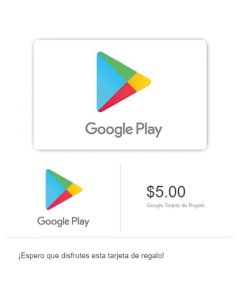 GIFT CARD GOOGLE PLAY US $5