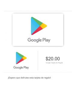 GIFT CARD GOOGLE PLAY US $20