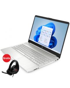 LAPTOP 15-EF2526LA HP RYZEN 7-5700U 12GB 512GB SSD AMD  NATURAL SILVER + HEADSET HYPERX