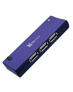 ADAPTADOR KLIP HUB KUH-400A AZUL CON 4 PUERTOS USB