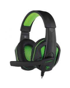 AUDIFONO T-DAGGER GAMING COOK T-RGH100 BK/GREEN 3.5MM
