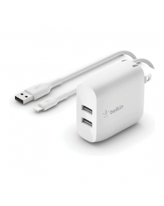 CARGADOR BELKIN DUAL USB-AWCE001DQMWH