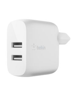 ADAPTADOR BELKIN WALL WH DUAL USB-A WCB002DQWH 24W