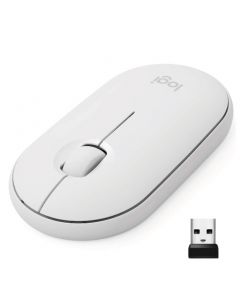 MOUSE LOGITECH PEBBLE M350 WIRELESS USB Y BLUETOOTH WHITE