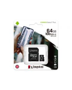 MEMORIA 64GB KINGSTON CLASS 10 MICROSDXC UHS-I 100MB/S W/ADAPTER  (SDCS2/64GB)