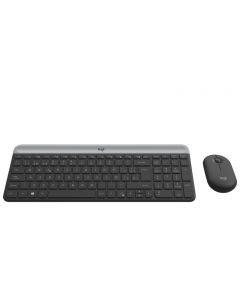 TECLADO LOGITECH SLIM MK470 + MOUSE WIRELESS GRAPHITE SPA (MK470-920-009266)