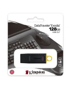 MEMORIA 128GB USB KINGSTON DATATRAVELER EXODIA BLACK+YELLOW (DTX/128GB)