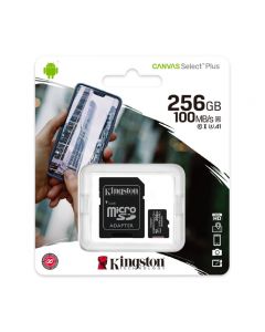 MEMORIA 256GB KINGSTON CLASS 10 MICROSDHC 100MB/S W/ADAPTER (SDCS2/256GB)