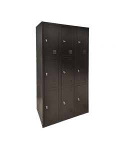 LOCKER 9 PUERTAS NEGRO