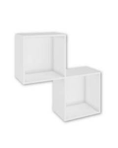 CUBO DOBLE DECORATIVO BLANCO