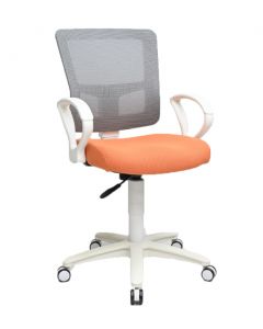 SILLA OPERATIVA NARANJA/PLATEADO