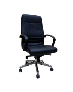 SILLA PRESIDENTE CUERO PC102B NEGRA