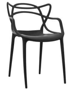 SILLA PLASTICA DISEÑO MORDEN XRB-057 NEGRA