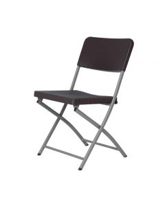 SILLA PLEGABLE PLASTICA YCD-61 CHOCOLATE