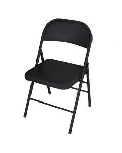 SILLA PLEGABLE DE METAL NEGRA
