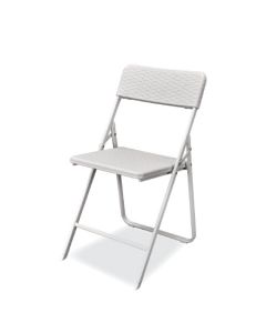 SILLA PLEGABLE DE RATAN BLANCA